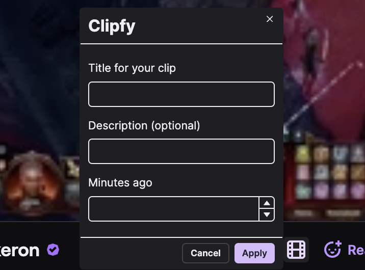 Clipfy button